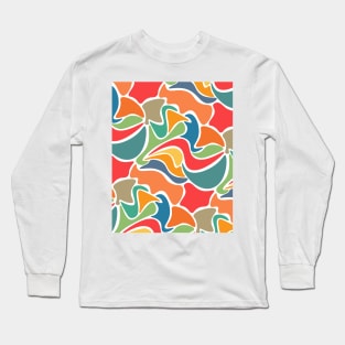 Irregular shapes puzzle in vibrant colors, colorful abstract design Long Sleeve T-Shirt